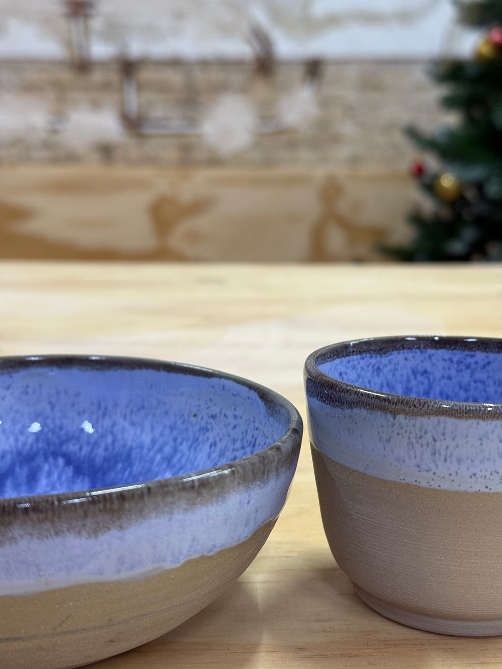 Sky blue bowl and cup set