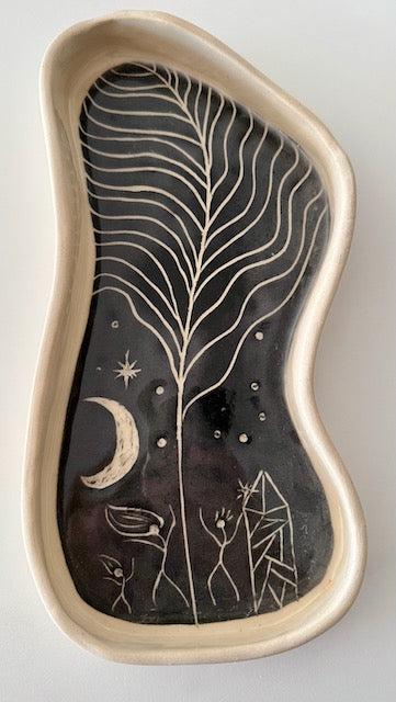 Dancing figures plate