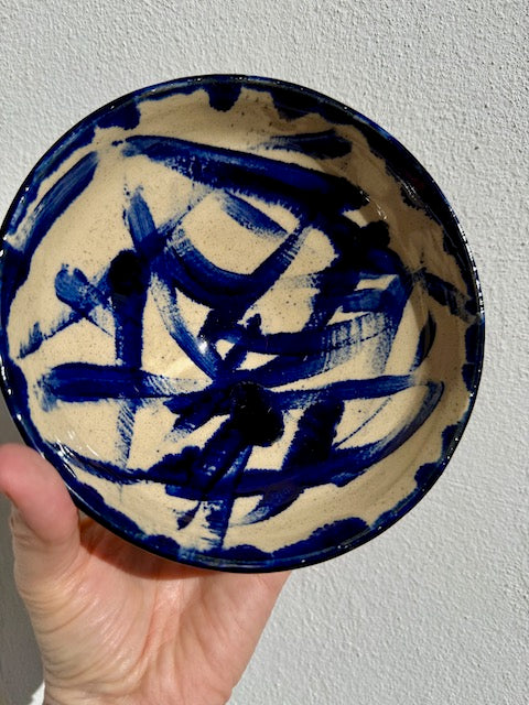 Bowl Blue Strokes