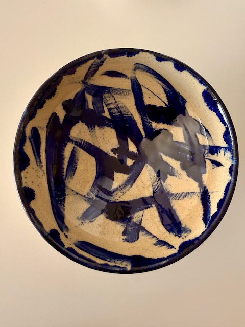 Bowl Blue Strokes