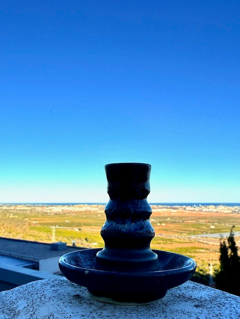 Blue Lava Candleholder