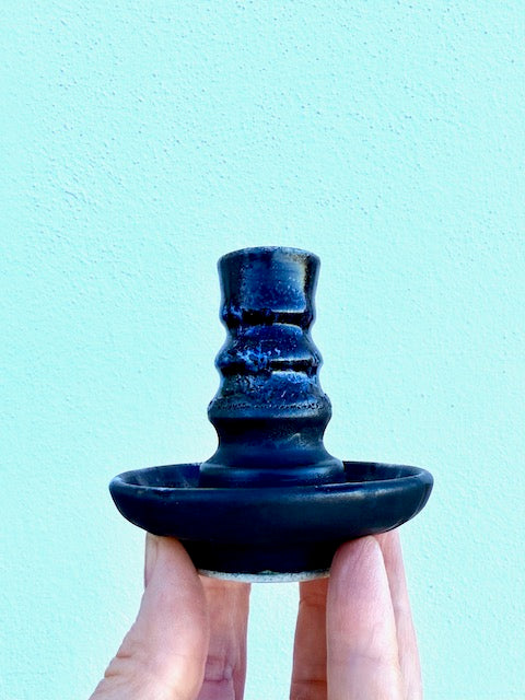 Blue Lava Candleholder